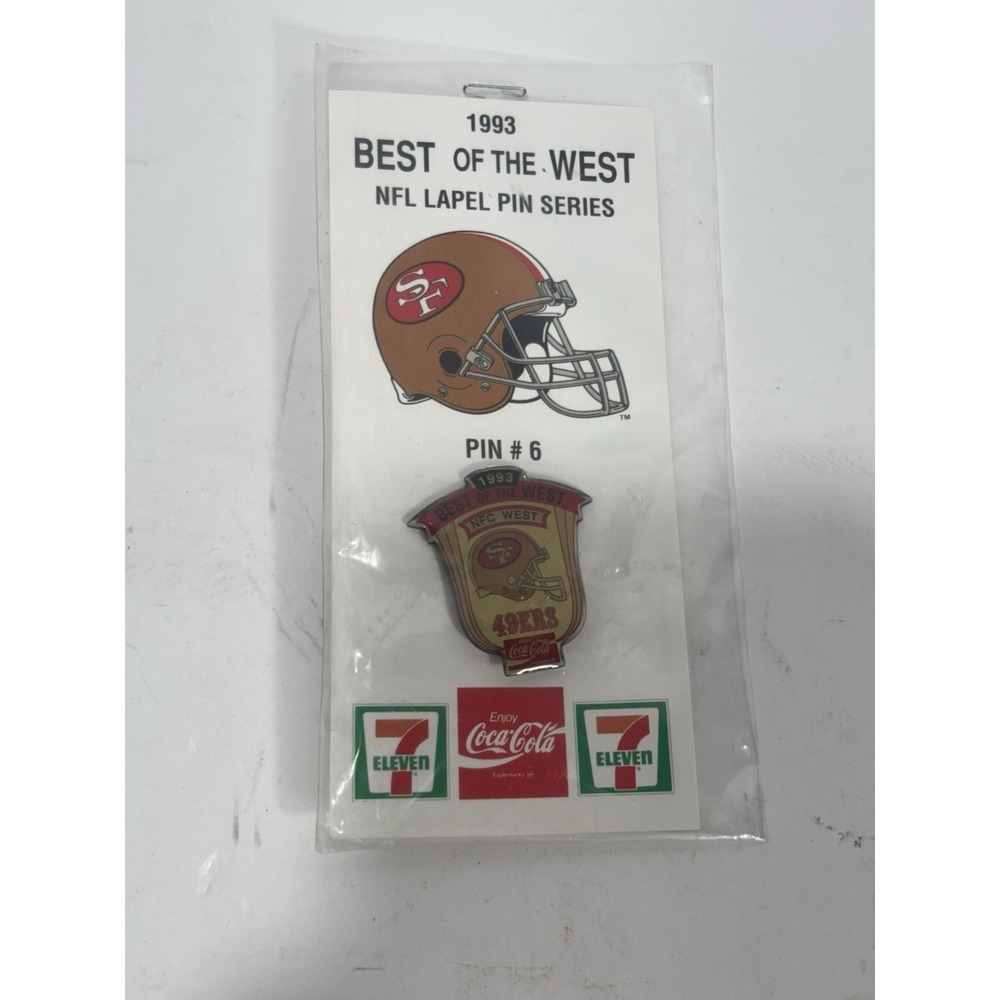 1993 NFL Best of the West Lapel Pin Series COCA-COLA 7/11 Set Of 9 Football - Picture 6 of 11